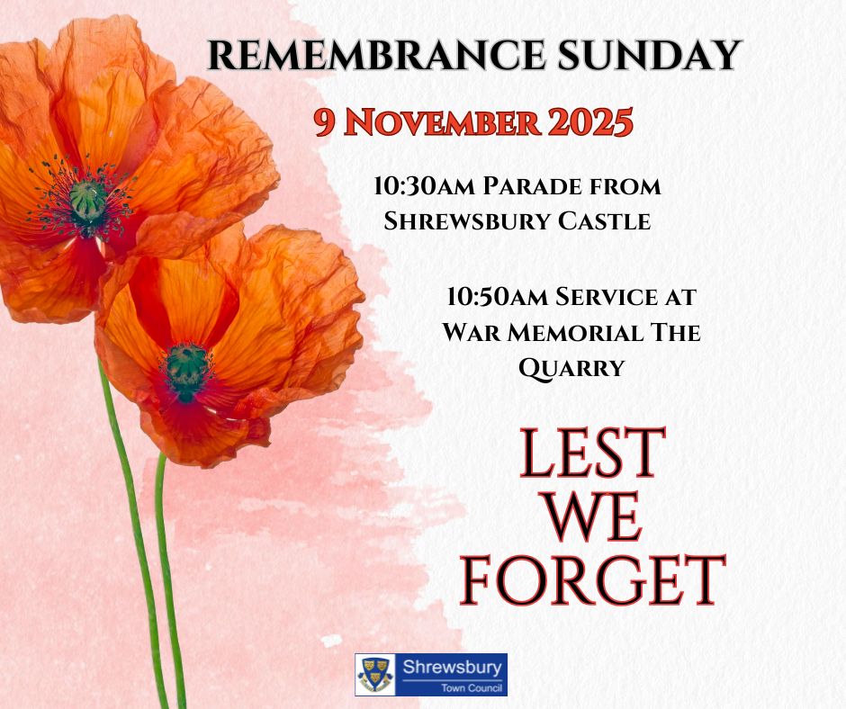 Remembrance Sunday Parade and Service — Shrewsbury Town Council